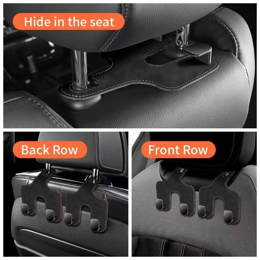 Storage Organizer Car Back Seats Hook 2 In 1 Auto Rear Seats Hanger Car Headrest Hooks  Handbag