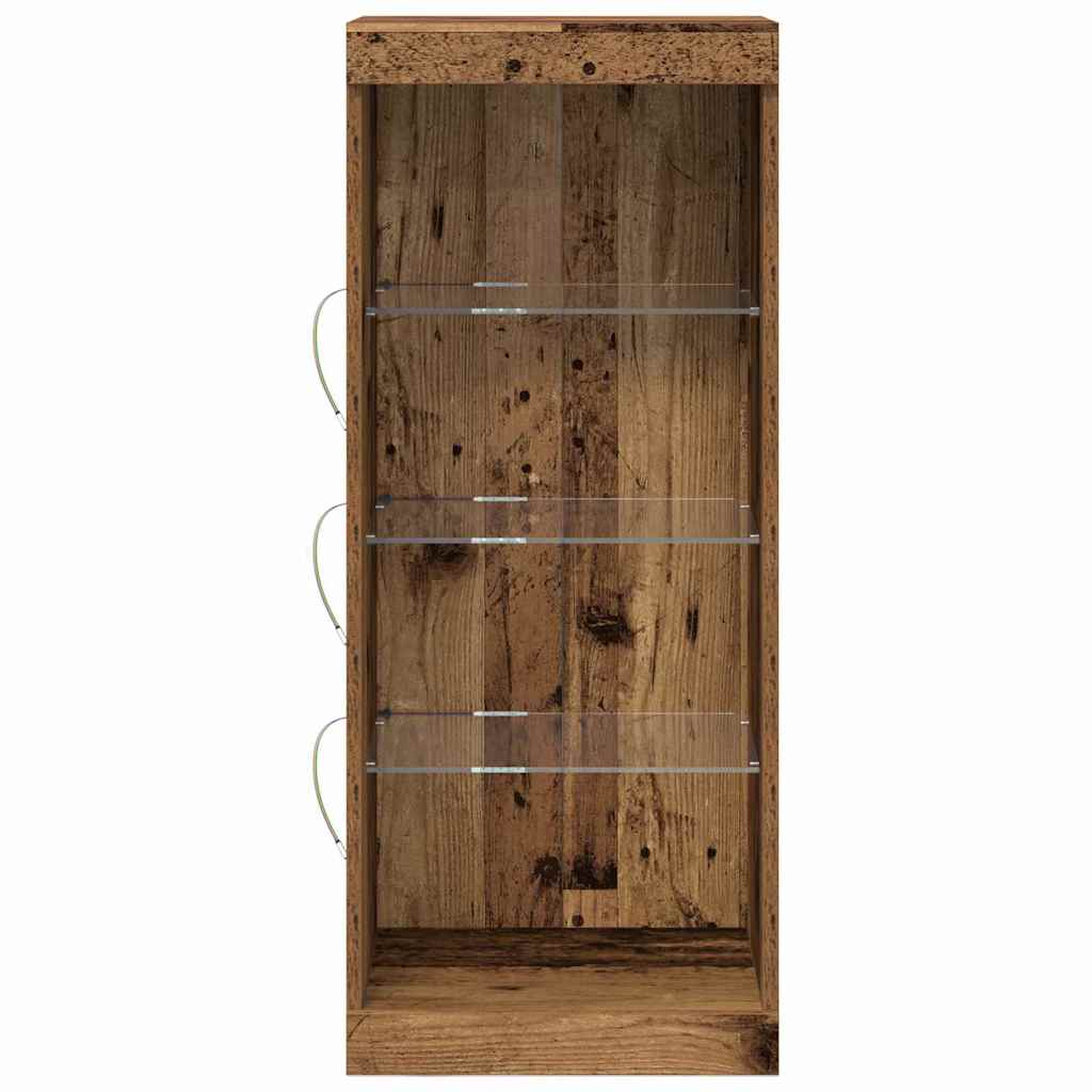 LED Sideboard Reclaimed Wood Look 41 x 37 x 100 cm Engineered Wood