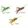Carbon Steel Bionic Grasshopper Fishing Lure, Crankbait Swimbaits for Bass Carp Pike, Durable Insect Hard Baits with Lifelike Movement