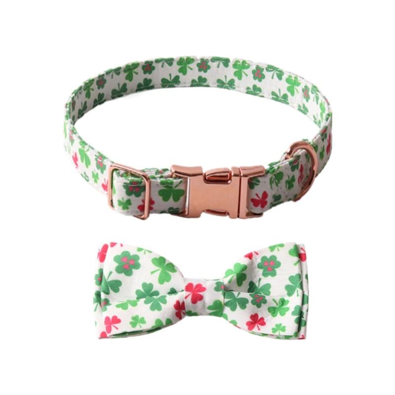 Puppy Flower Collar Festive Shamrock for Small Medium Girl Dogs Cat Dog Collar Necklace Flower Costumes