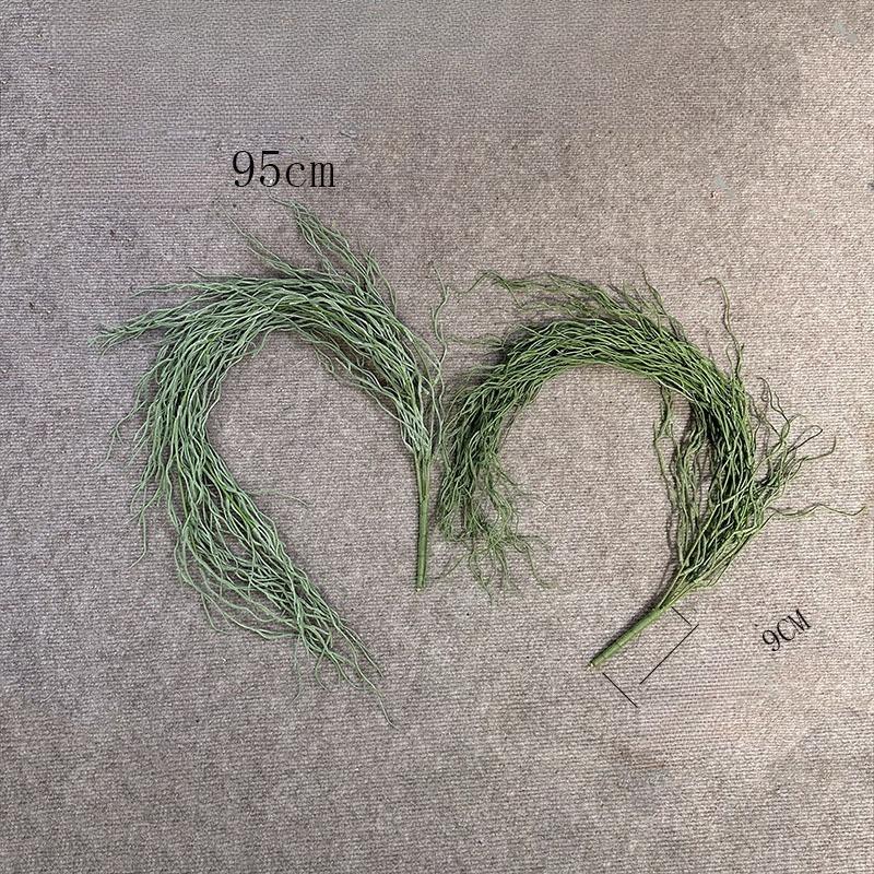 4pcs Plastic Green Plants 95cm Artificial Air Grass Wall Hanging Cafe Garden Decoration Forest Simulation Plant Vine Floral
