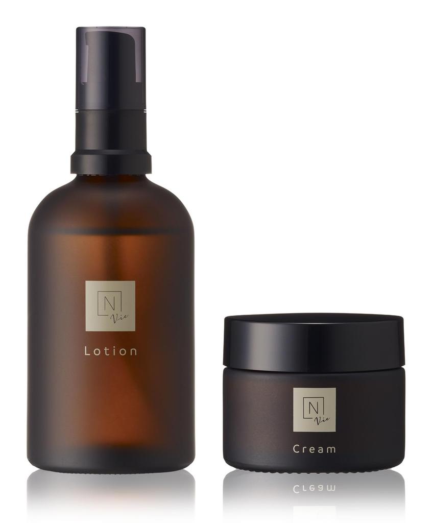 N organic Vie Skincare Set Firms Dry Fine Mature High Reduces Relaxing Citrus Scent (Lotion & Cream) (Approx. 2-Month Supply) Lines, Skin,