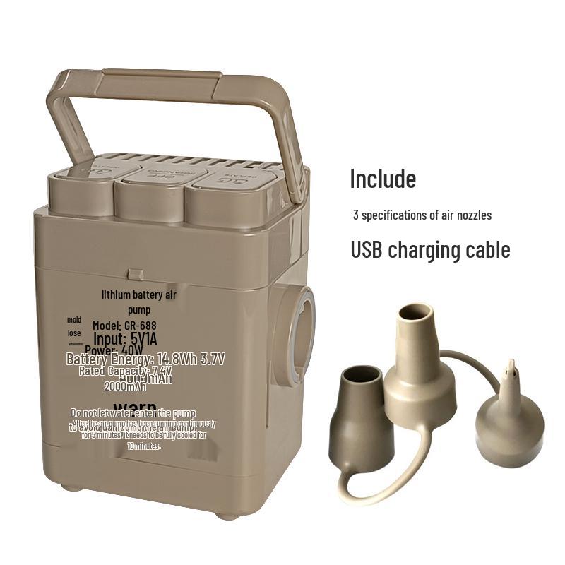 2600 mAh Przenośna Bezprzewodowa Elektryczna Pompa do Materaca Powietrznego