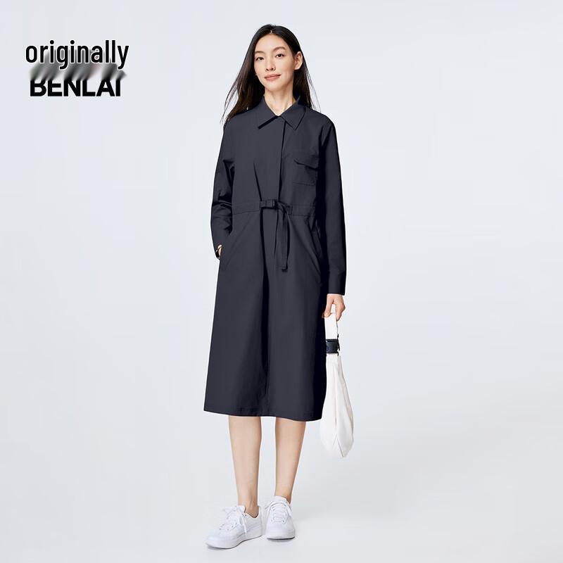 Women s Autumn Drawstring Shirt Dress M
