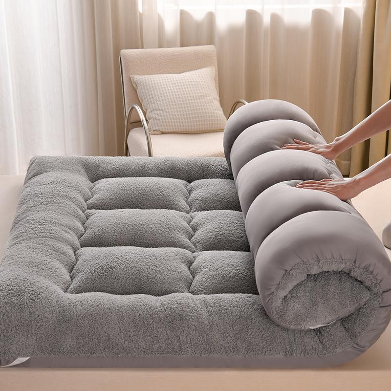 Soft Fluffy Autumn Warm Winter Mattress Pad Queen Thick Plush Mattress Toppers Warmth Single Double Bed Pads Car Sleep Mat Camp