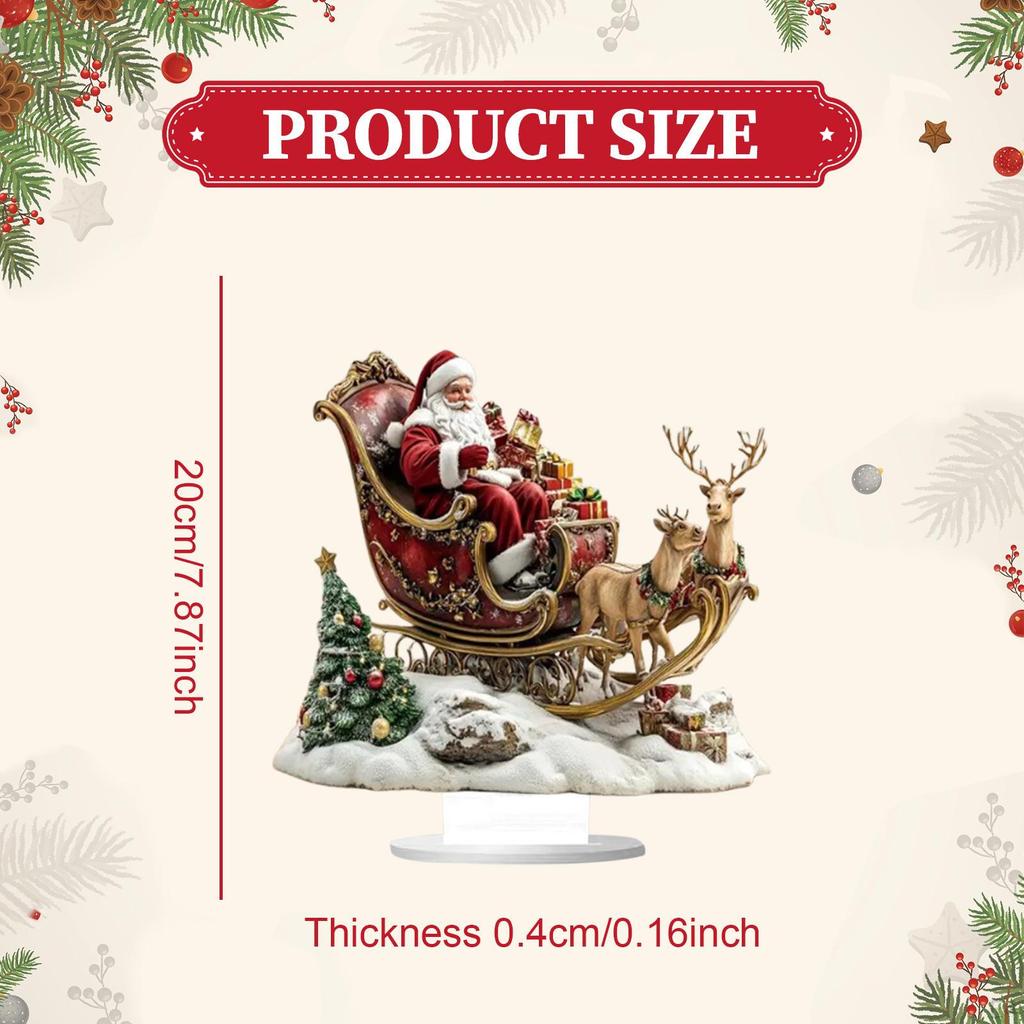 2D Weihnachts-Weihnachtsmann-Dekoration Kunstwerk Handwerk Dekorative Tischfigur Ornament Stück