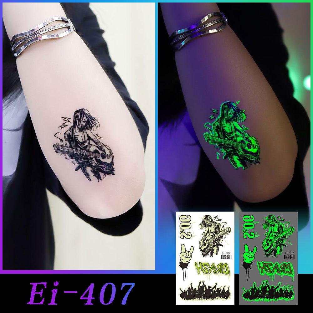 New Luminous Waterproof Rock Band Tattoo Stickers for Concerts & Music Festivals