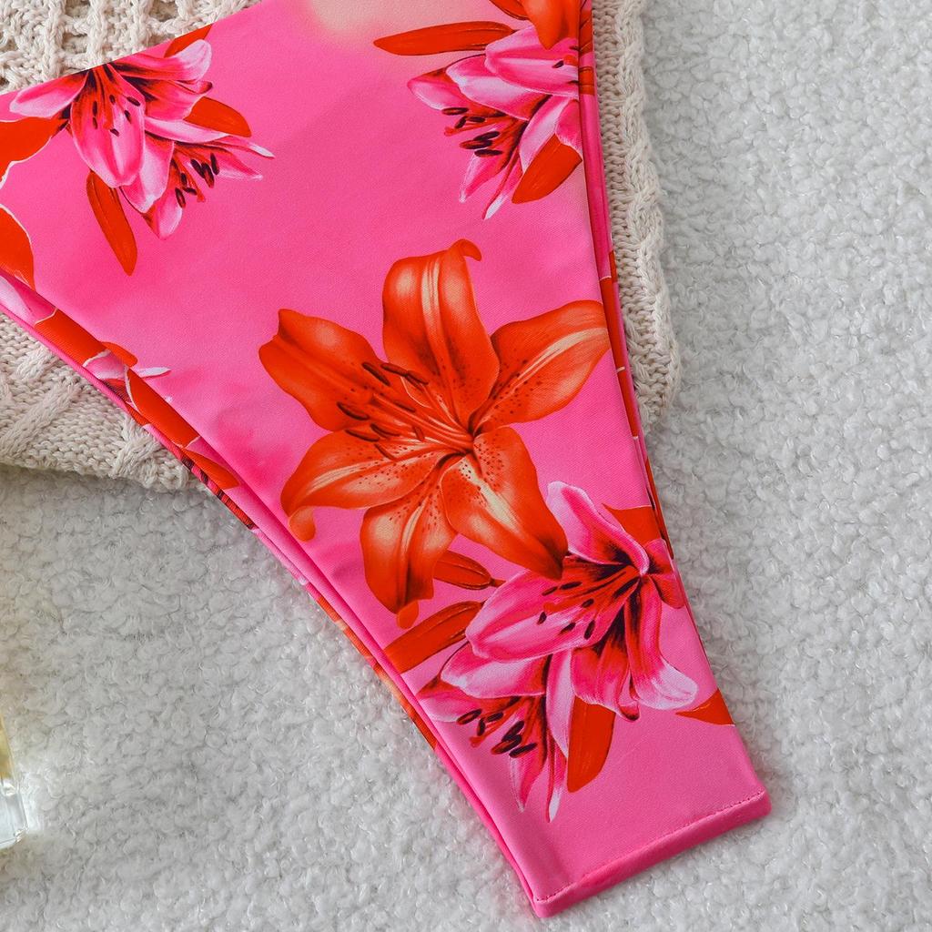 Sexy rückenfreier Träger-Bikini für Damen - Unifarbene europäische & amerikanische Bademode