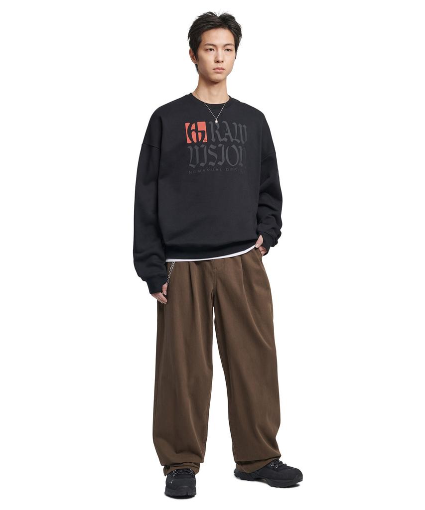 Nomaenyueol Loose Fit Two-Tuck Pants - Brown