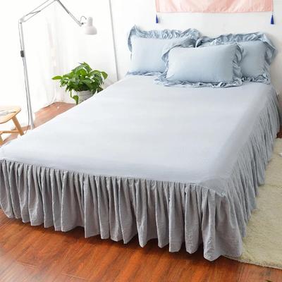 Little Fresh Wash Cotton Bed Skirt Solid Color Bed Cover Anti Slip Dust Cover 1.8m 1.5m Modern Minimalist Bedspread