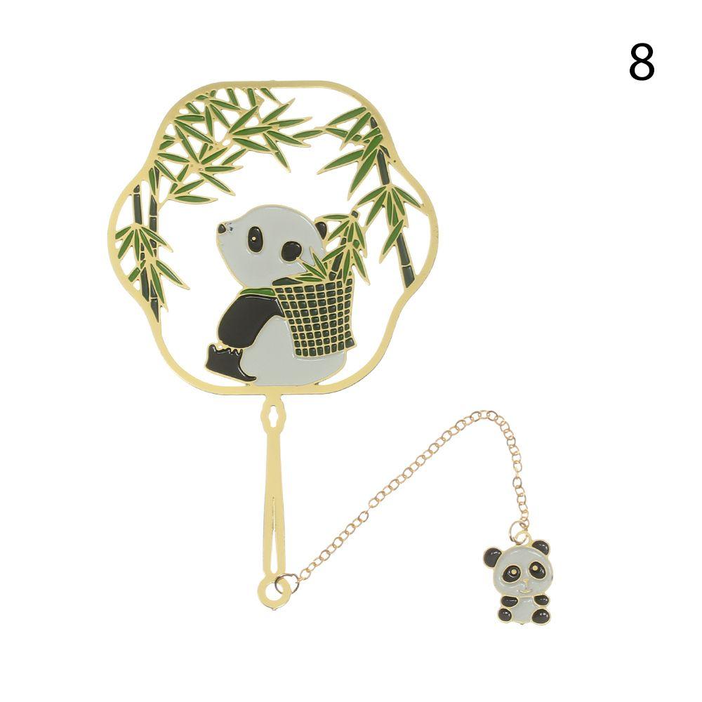 

School Office Supplies Pagination Mark Chinese Style Brass Peacock Book Clip Tassel Bookmark 8