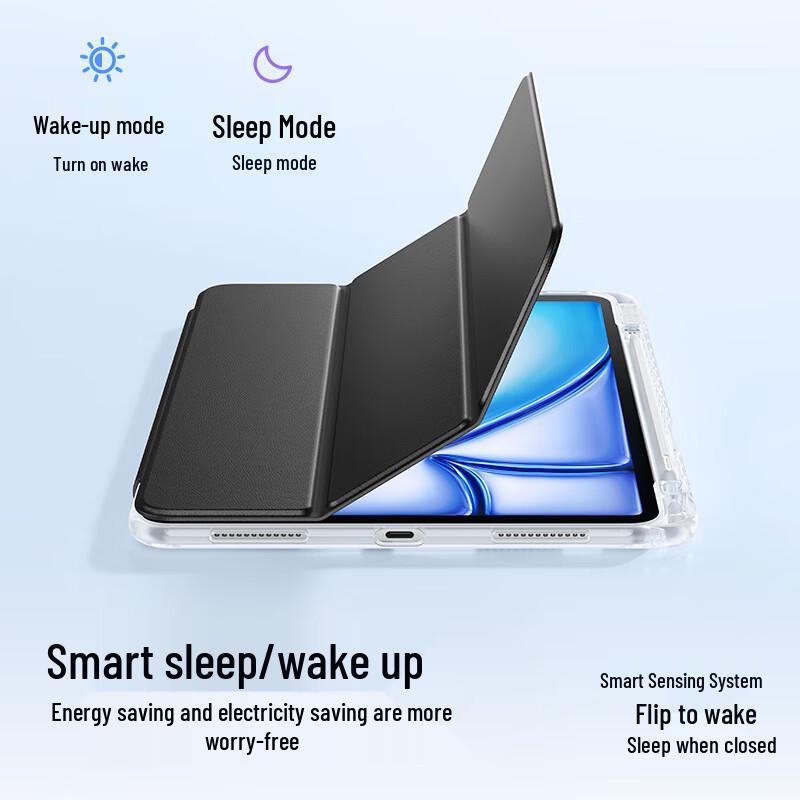 ShineMore Transparent Acrylic iPad Case with Pen Slot