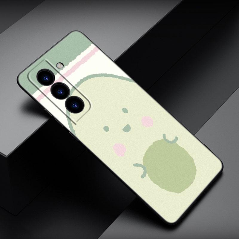 Husă de telefon drăguță din desene animate estetică avocado pentru Samsung Galaxy S22 Pro S21 S20 FE Ultra S10 Lite S10 S10E S9 S8 Plus husă neagră