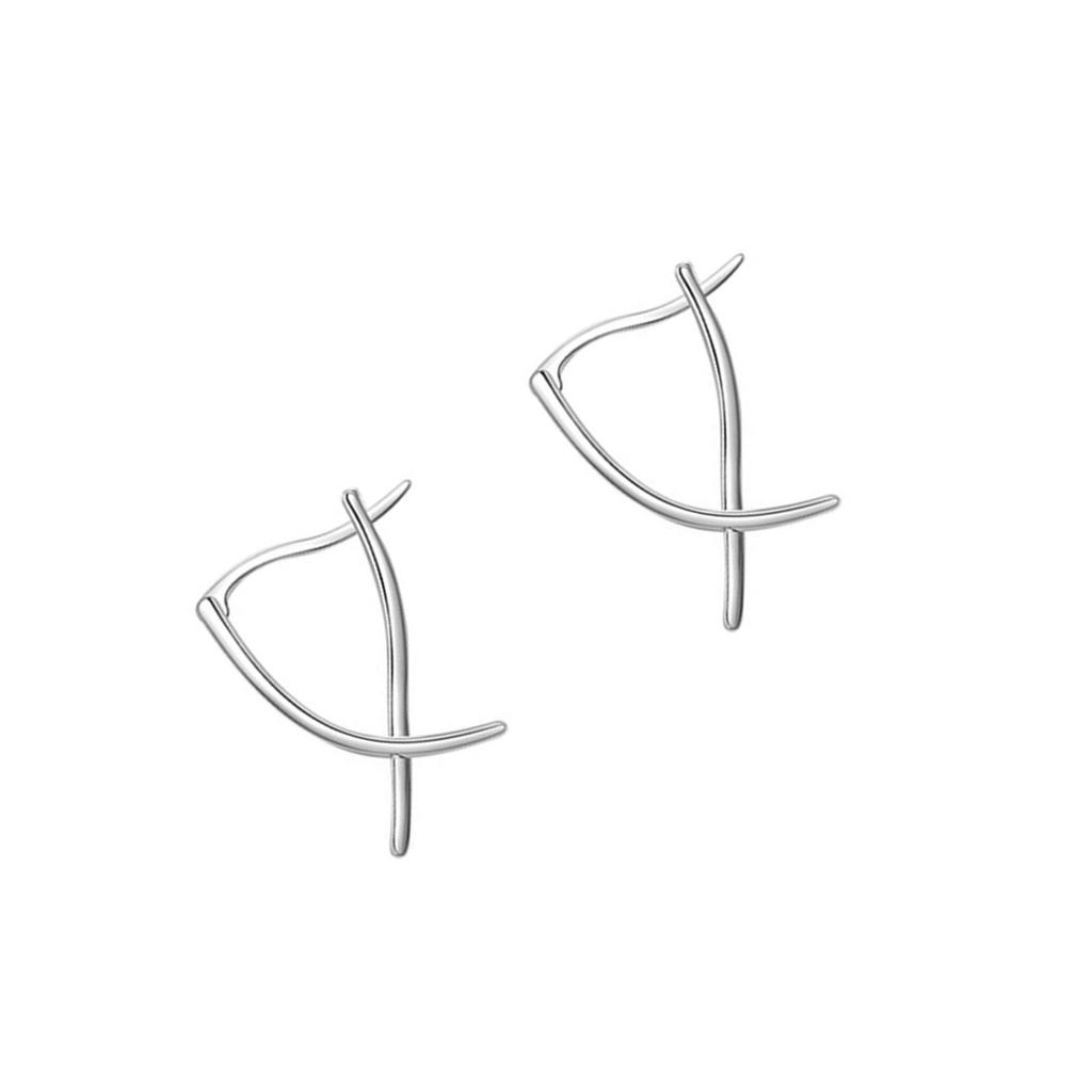 Trendy Geometric Pattern Ear Cuff for Women Portable Silver Plated Fashion Accessory Gift Ready
