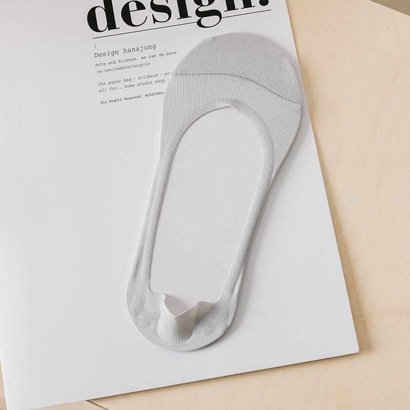 Spring and Summer Cotton Patchwork Anti-Slip Low-Heel Invisible Socks for Children and Girls - Women's Thin Transparent Socks