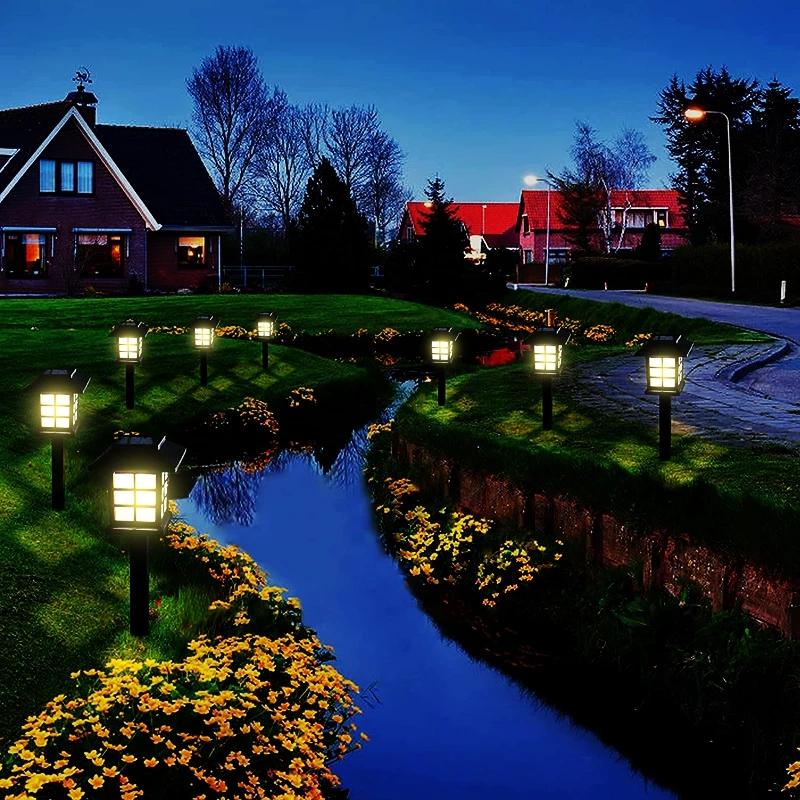 2/4/6Pcs Solar LED Pathway Lights Outdoor Waterproof Walkway Garden Decor Street Lamp for Landscape Yard Patio Driveway