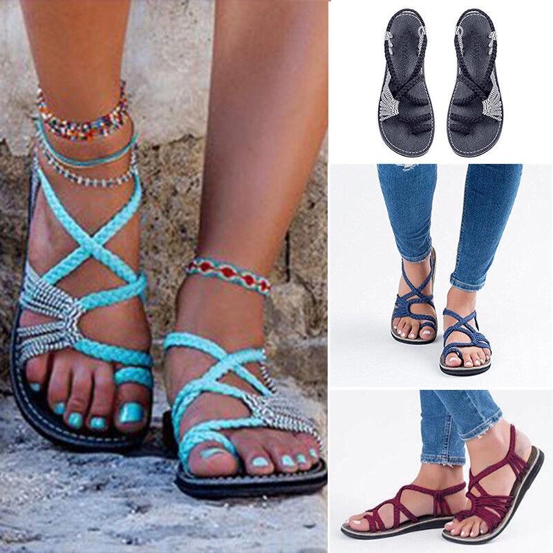 Bohemian Flat Flip Flops Sandals With Elegant Bandages For Stylish Summer Outings