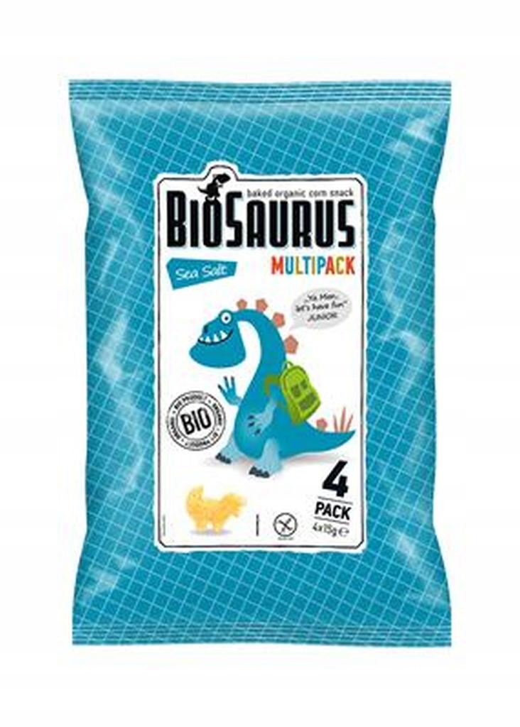 Biosaurus Mais-Chips mit Meersalz 4x15g