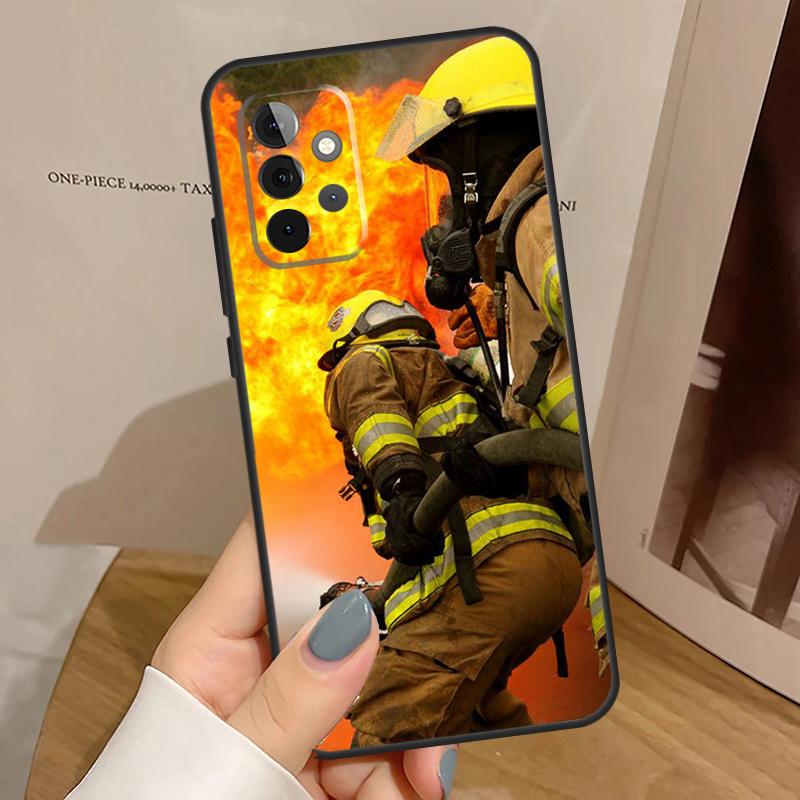 Cool Firefighter Heroes Fireman Phone Case For Samsung Galaxy A32 A52 A12 A53 A33 A23 A13 A54 A34 A14 A51 A15 A25 A35 A55