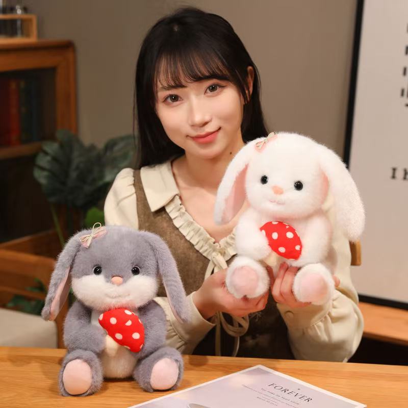 Newest Mushroom Rabbit Mushroom Green Plant Kawaii Plush Toy Figure Doll Cartoon Anime Cute Kids Birthday Holiday Gift Doll