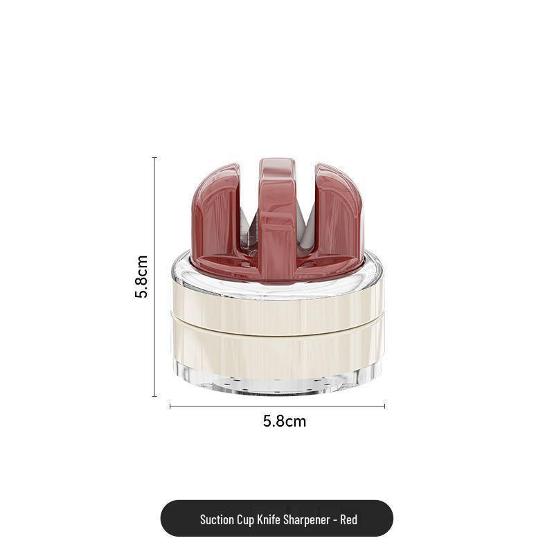 Wall-Mounted Suction Cup Knife & Scissors Sharpener for Kitchens