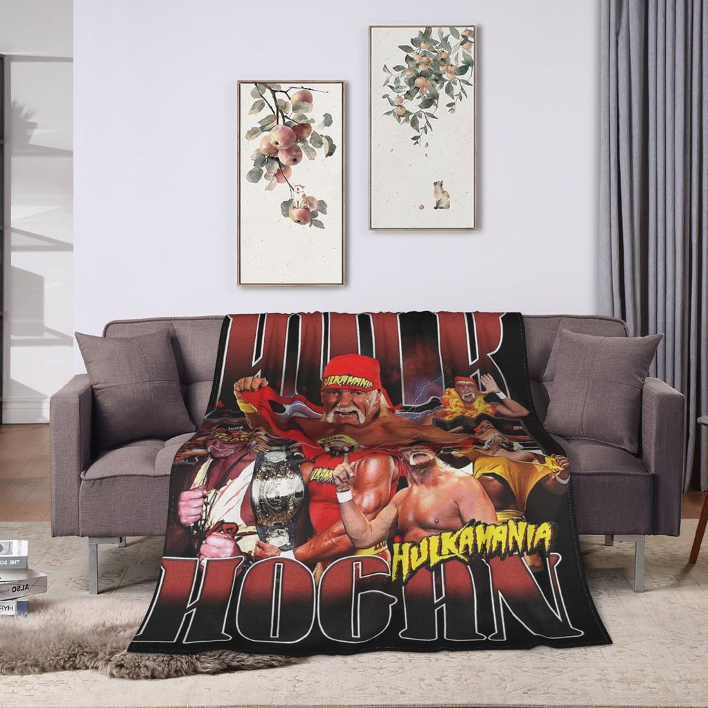 Hulk Hogan Legend Memorial Wrestling Blankets Fleece  Winter  Multi-function Soft Throw Blanket for Bed Couch Bedspread