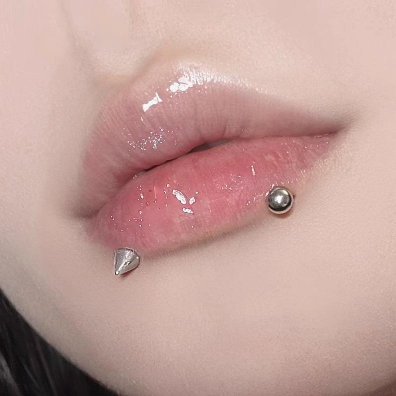12pcs Y2K Fashion Stainless Steel Stud Earring 3/4mm Ball Cone Screws Earrings Ear Bone Nail Piercing Body Jewelry Accessories