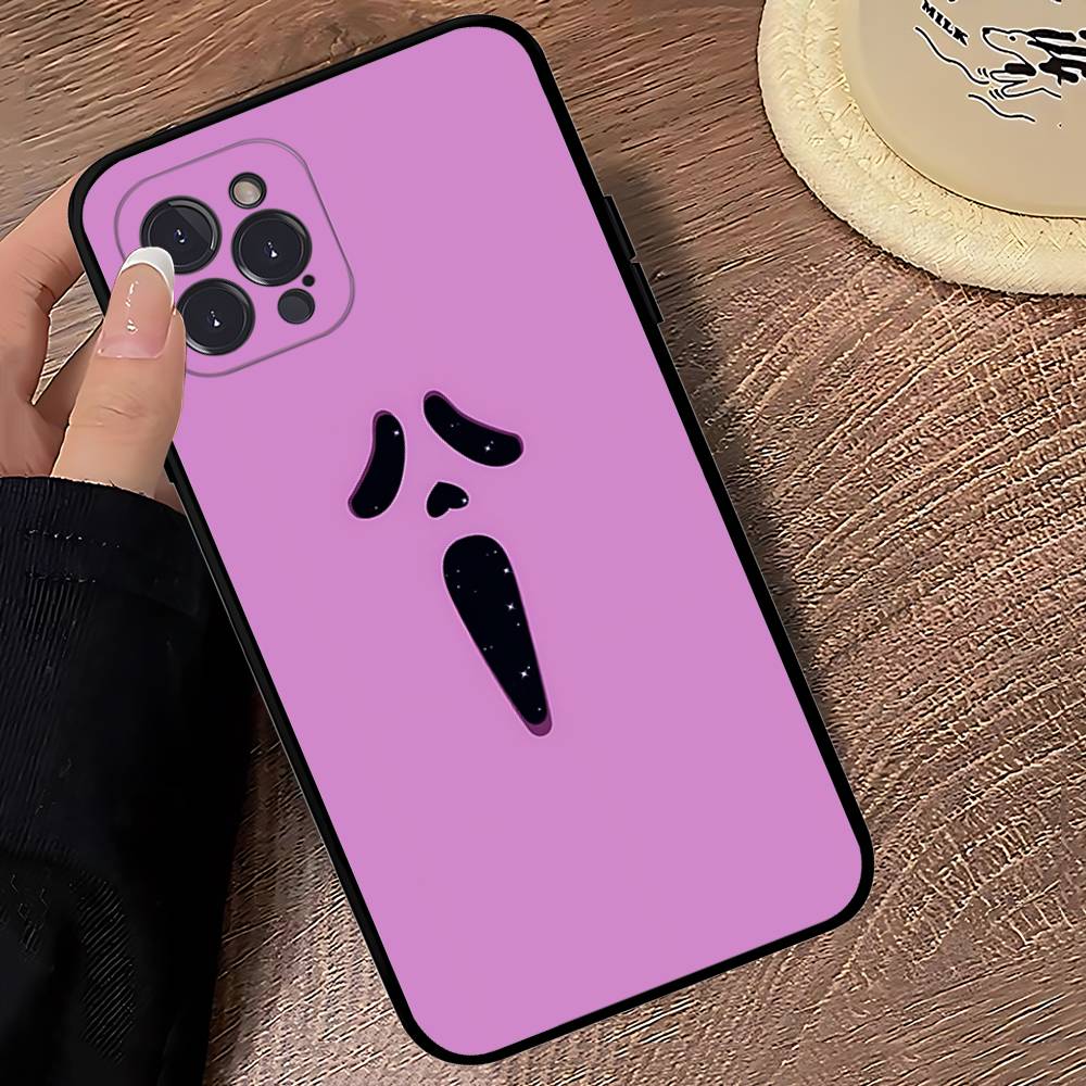 Ghost Face Art Scream Phone Case For IPhone 16 17 Air 15 14 13 12 11 Pro Max 16E Plus Fundas