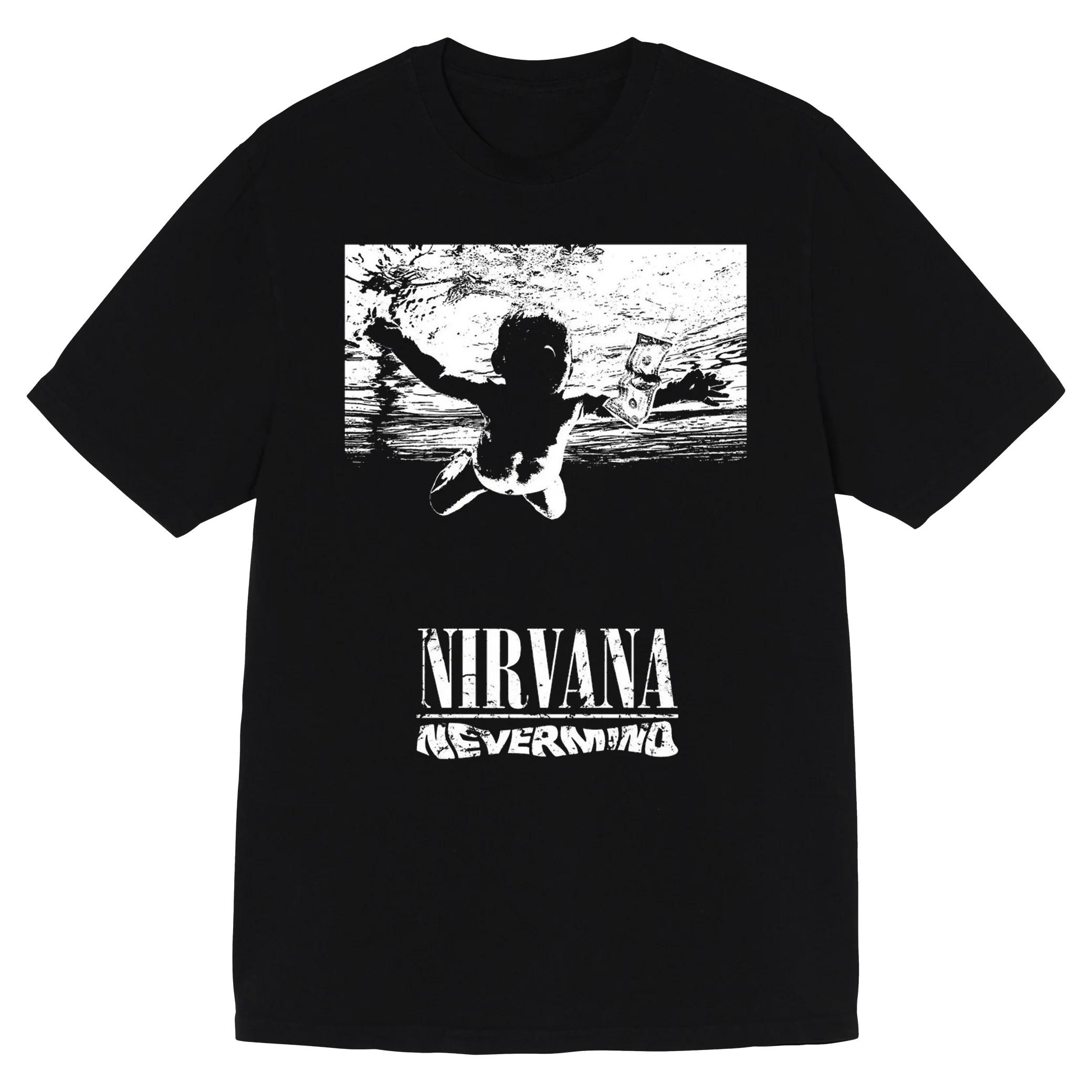 

Футболка с изображением рок-группы NIRVANA Мужская и Женская с коротким рукавом Футболка Люксового Бренда Летние Топы Y2k Винтажные Хип-Хоп Уличная Одежда S