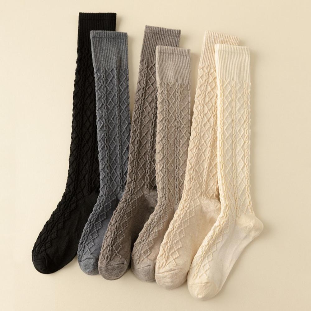 JK Calf Long Socks Thicke Knitted Stockings Harajuku Mid-tube Stcoking Sleeping
