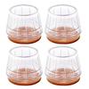4pcs Noise Prevention Chair Leg Protector Thicked Scratch-proof Leg Cover Silicone  Furniture Pads