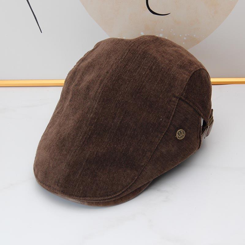 Autumn and Winter Versatile Boys and Girls Forward Hat Retro British Adjustable Rear Buckle Shows Face Small Outdoor Street Shooting Newsboy Hat