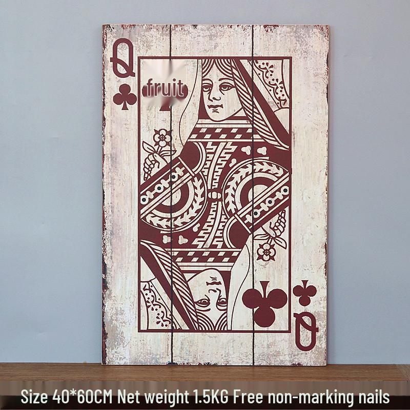 Vintage Playing Cards Wall Art for Bar, Cafe, or Living Room Decor