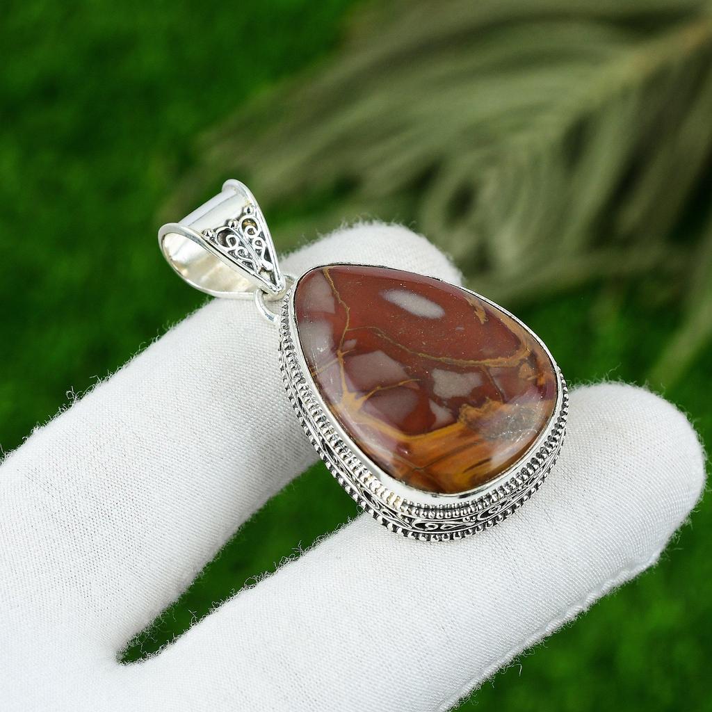 Natural Noreena Jasper 925 Silver Daughter Vintage Anniversary Pendant Jewelry