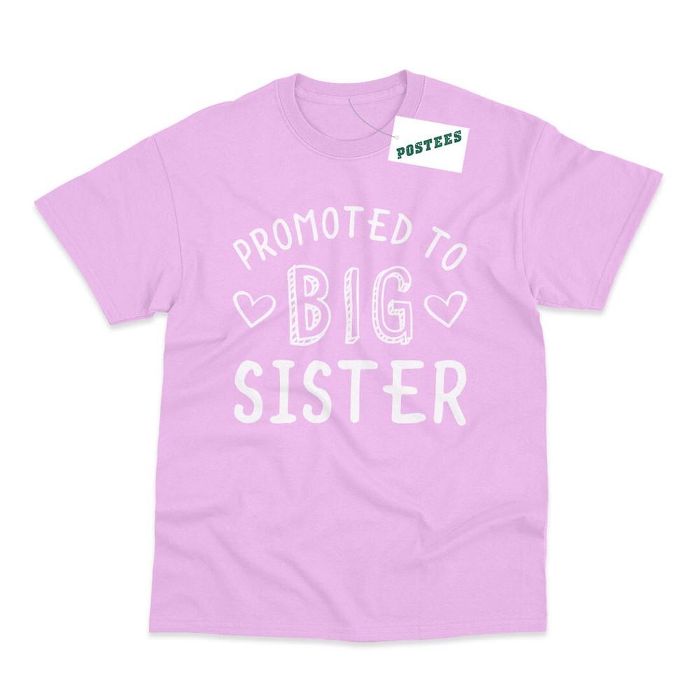 Promoted to Big Sister Kids Printed Pregnancy Announcement T-Shirt