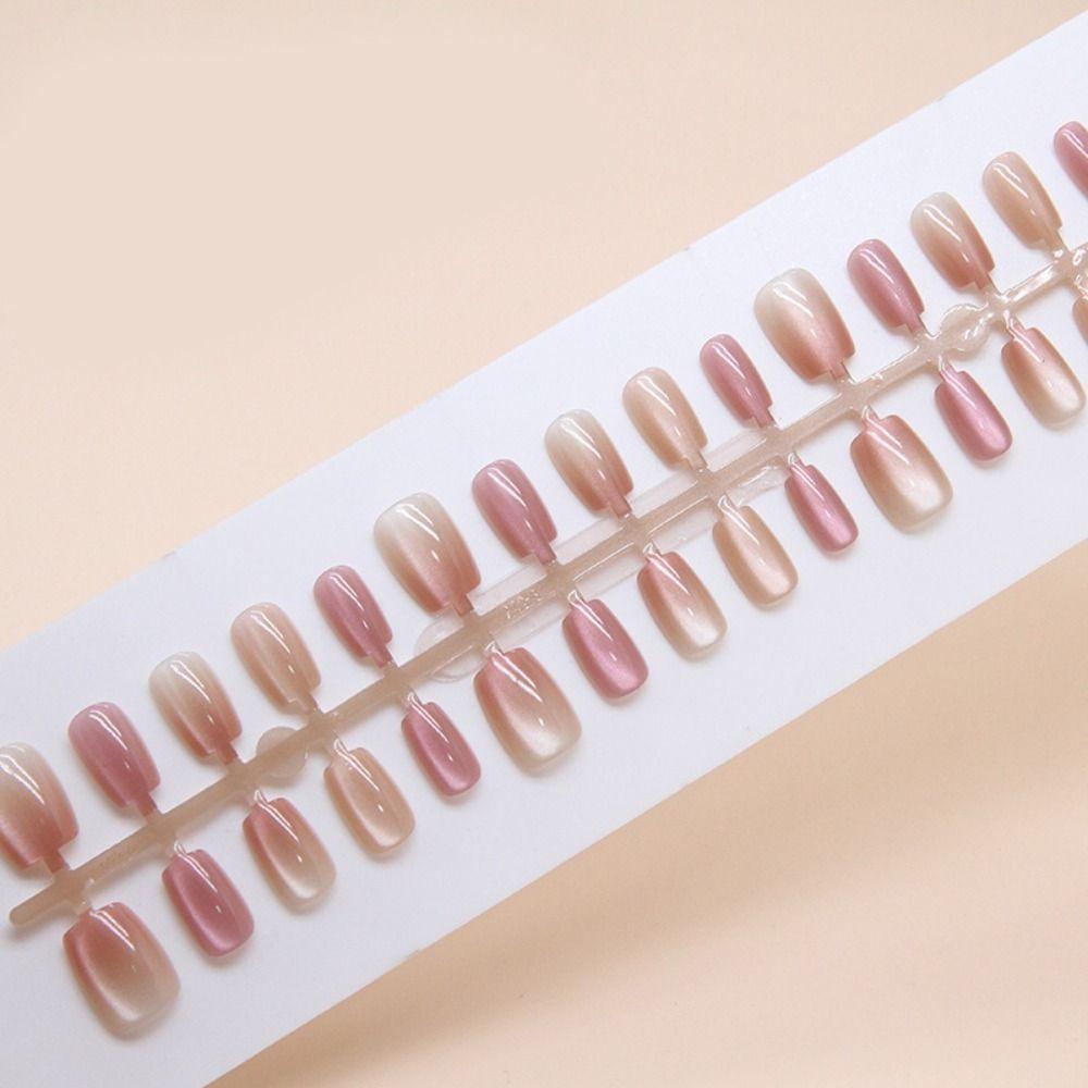 Shining False Nails Long Square Nail Tips Fashion Press On Nails  DIY