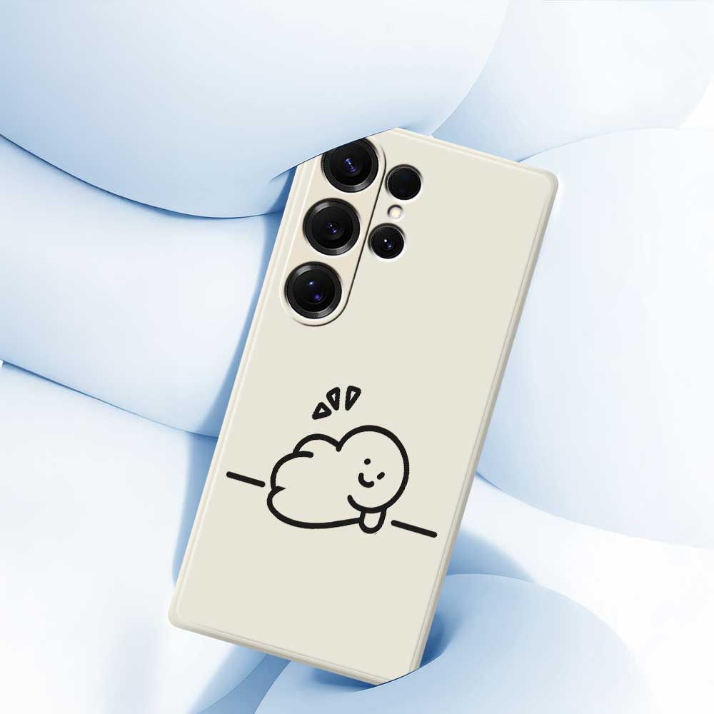 For Samsung Galaxy S25 Ultra Case Stick Figure Pattern Printing Straight Edge TPU Phone Back Cover