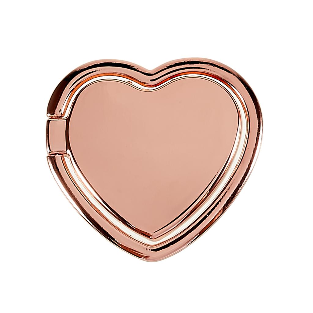 Love Heart Shaped Cell Phone Ring Holder 360 Degree Rotation Finger Ring Kickstand Metal Phone Grip