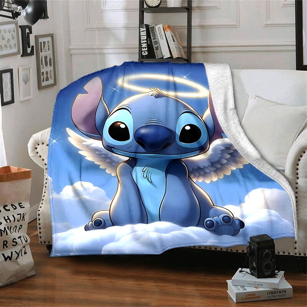 1pc S-Stitch16 Blanket, Gift, for Men and Women, Soft Blanket, Good for Sofa Bed Couch Travel, Lightweight Flannel Blanket