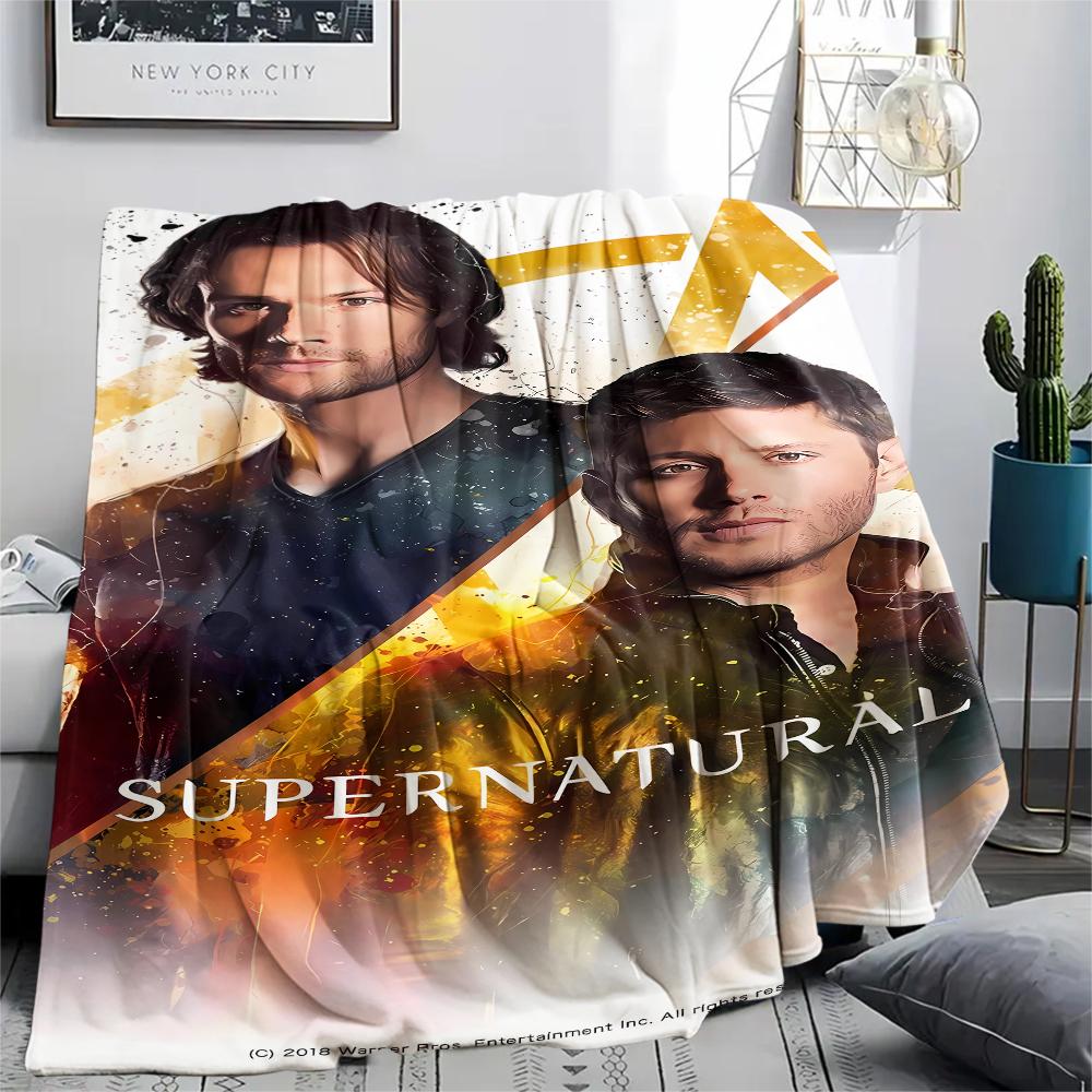 Supernatural Brothers Print Flannel Blanket,High Quality Comfortable for All Seasons,Home Decor,Warmth and Comfort,Perfect for Christmas Gifts