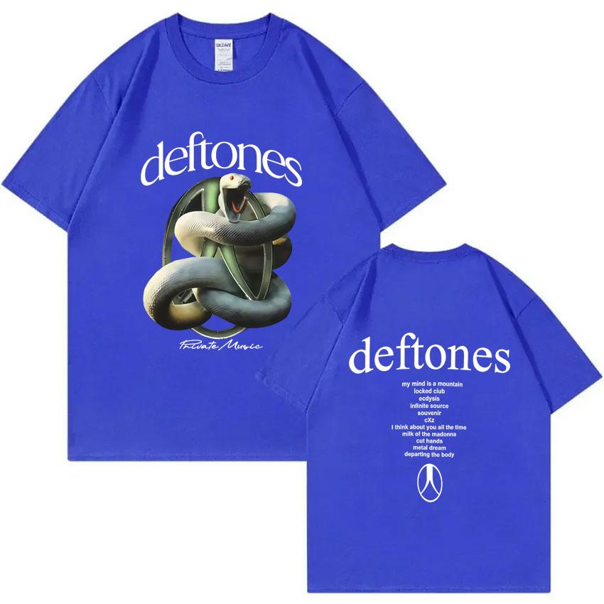 Rock Band Deftones Private Music Snake Graphic Tshirt Unisex Women Vintage Casual Soft Cotton T Shirts Unisex Fashion Streetwear