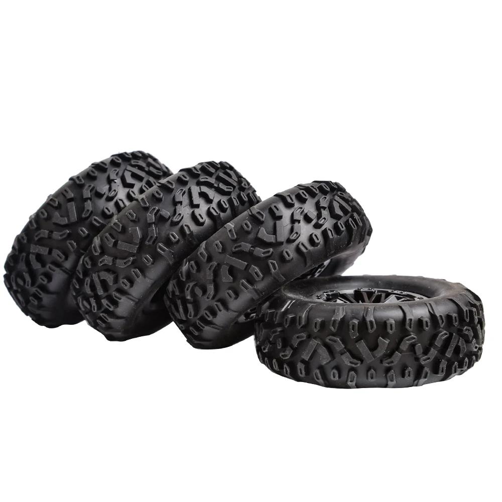 4pcs 64mm Soft Tire Wheel for MN D90 MN98 MN99S WPL C14 C24 C34 B14 B24 LDRC P06 LD1297 LD1299 RC Car Upgrade Parts Accessories