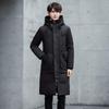 New Down Jacket Men's Medium and Long Young Men's Winter Casual Thickened White Duck Down Hooded Long Coat