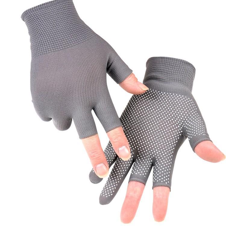 

Мужские и женские летние тонкие перчатки без пальцев для вождения, рыбалки, с половиной пальца, эластичные, дышащие, для сбора чая, солнцезащитные, нескользящие Leakage of two fingers