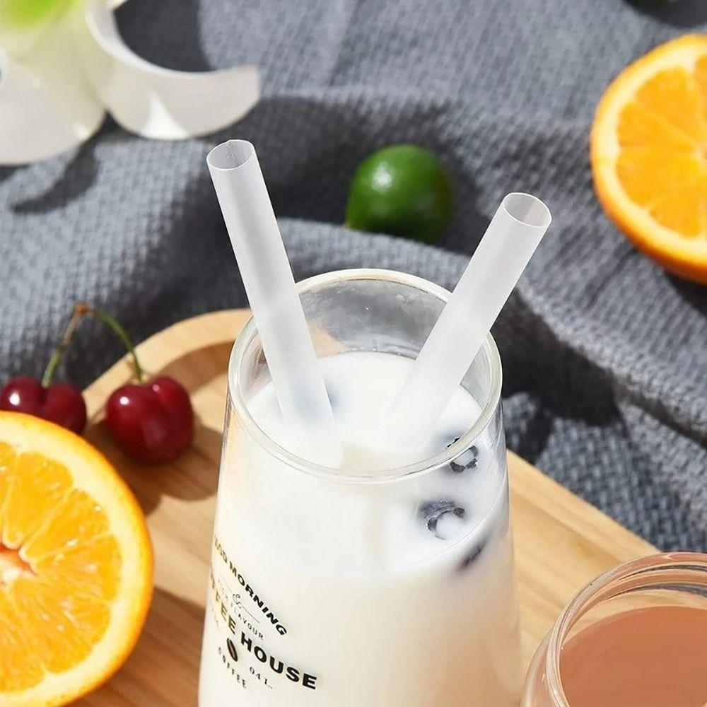 100Pcs Party Supplies Bar Accessories Plastic Disposable Straws Summer Multicolor Colorful Drinking Straw Large 19cm