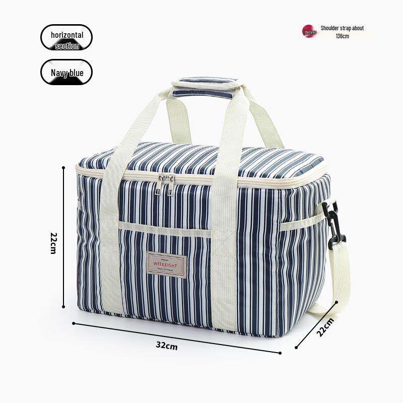 OEING Striped Insulated Lunch Bag