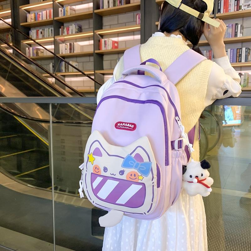 Cute Large-capacity Backpack with Multiple Compartments and Water Repellent for Travel