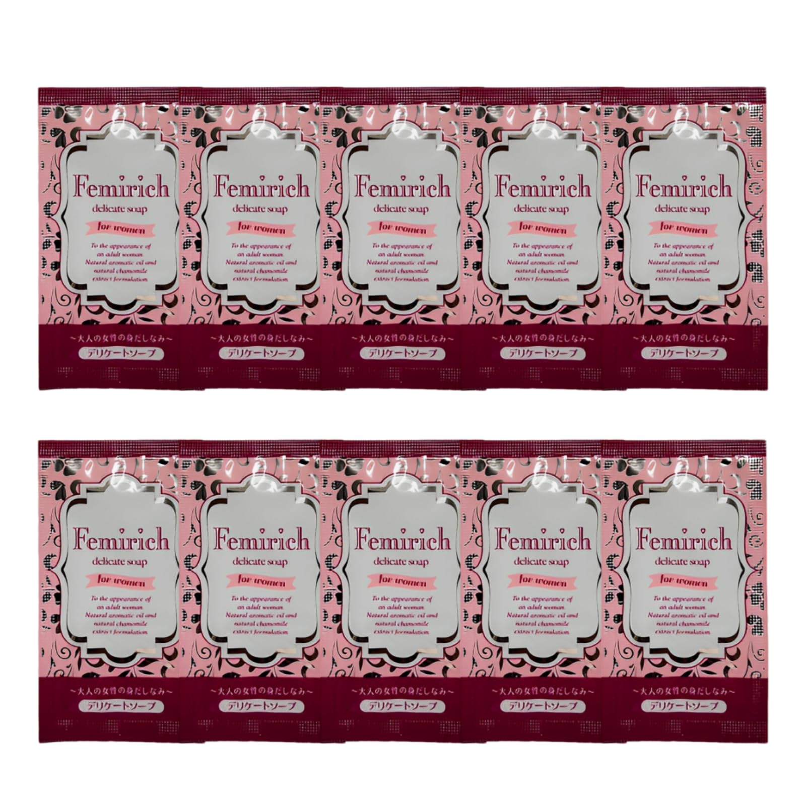 

Femirich Cassibell Delicate 5ml x Delicate Zone Soap with Natural Moisturizing Chamomile Mild Citrus Fruity Portable and Convenient Small Sachets for