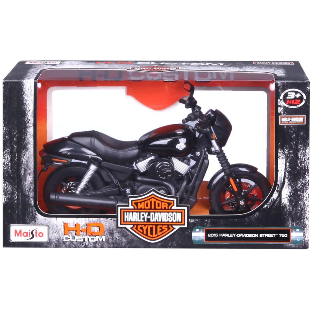 Maisto 1/12 Scale Harley-Davidson 2015 Street 750 Black / Diecast Model Car Motorcycle (Finished Model) 32333 [Parallel Import]