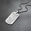 Necklace Fashion To My Son Daughter Dad Mom Dog Tag Birthday Gift Kids For